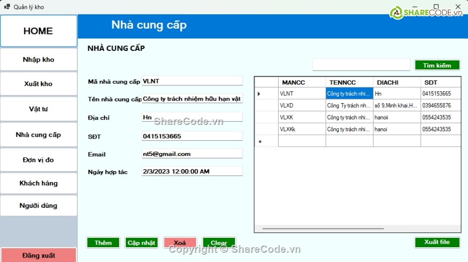 Đồ án C#,Phần mềm quản lý kho,quản lý kho,Full Database,SQL Server,Winform