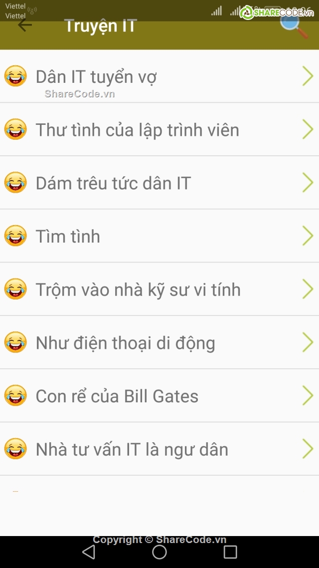 Truyện cười 2018 full code,code android Truyện cười,code truyện cười