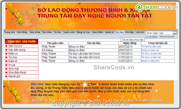 full code tin tức,đồ án web asp.net,Web tin tức,Trung Tâm Dạy Nghề,Website quản lý đào tạo,Website thương binh xã hội