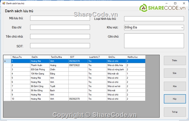 asp.net,phần mền quản lý,quản lý sinh viên,Quản lý sinh viên ngoại trú