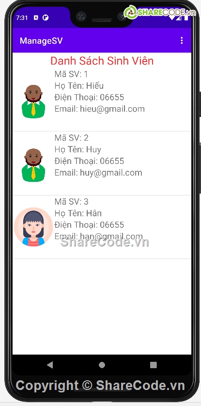 quản lí sinh viên,quản lý sinh viên android,code adr,code android  quản lý sinh viên,Code quản lý sinh viên