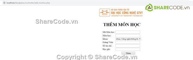 MVC,MVC php,Quản lý sinh viên,dangkyhoc,website đăng ký học phần,đăng ký học phần tín chỉ