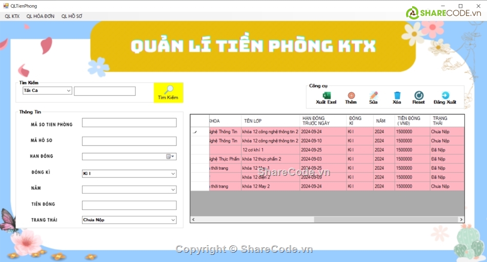 C#,kí túc xá,phần mền quản lý,winfrom c#,sqlserver,winfrom c# sqlserver