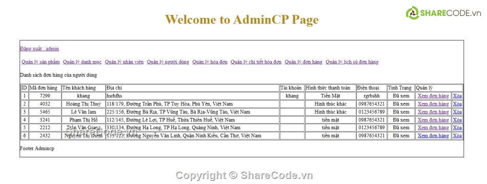 Web bán hàng,Code PHP,Code phần mềm quản lý,Share code,Code đồ án,Sharecode