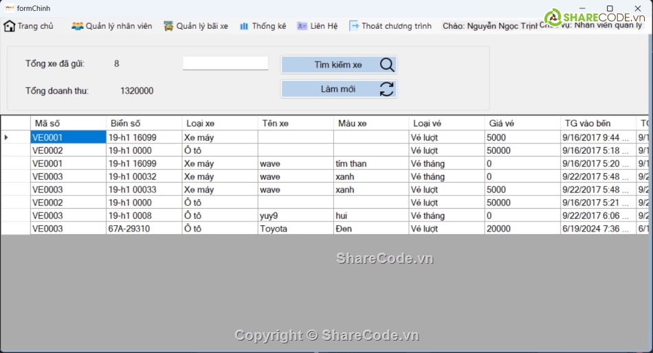 3 lớp,báo cáo + slide,code quản lí,visual c#,code quản lí bãi xe c#,đầy đủ chức năng