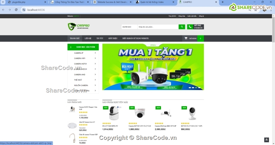 website bán hàng,mvc asp.net,camera,code web,NET