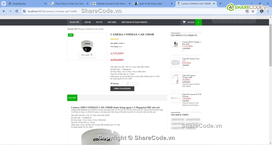 website bán hàng,mvc asp.net,camera,code web,NET