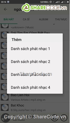Full code+ báo cáo app nghe nhạc,app nghe nhạc offline,ứng dụng android,nền tảng java