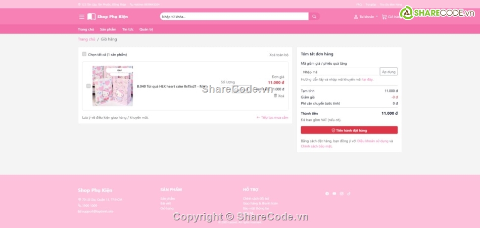 code quản lý cửa hàng,Laravel,quản lý đặt hàng,web đặt hàng