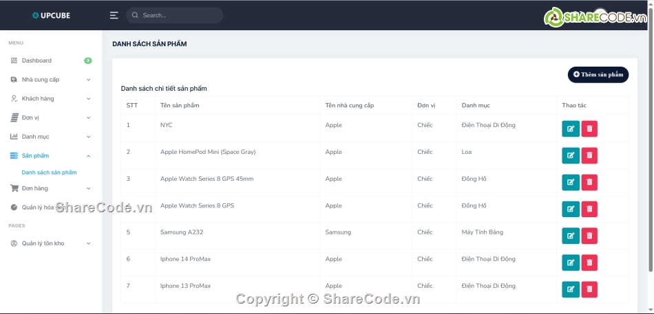 Quản lý kho hàng,Laravel,báo cáo