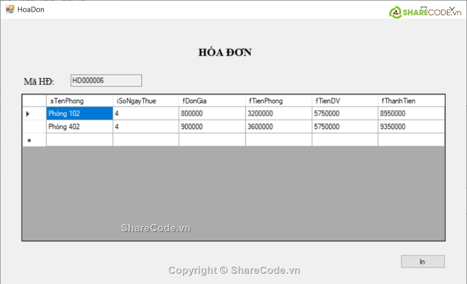 Code quản lý,quản lý khách sạn C#,quản lý khách sạn winform .net,quản lý đặt phòng khách sạn