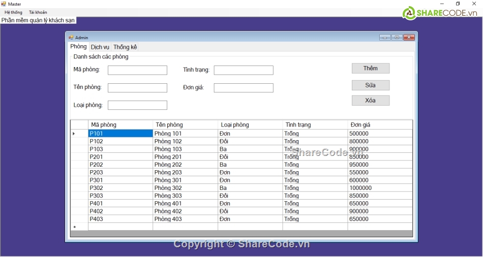 Code quản lý,quản lý khách sạn C#,quản lý khách sạn winform .net,quản lý đặt phòng khách sạn