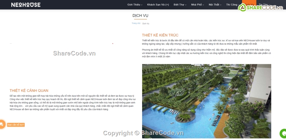 thiết kế nội thất,website công ty thiết kế nội thất,đồ án web thiết kế nội thất,web nội thất