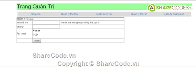 Full code đồ án website tin tức php & mysql,code đồ án website tin tức php,website tin tức php & mysql,code website tin tức php & mysql,website tin tức,website tin tức php