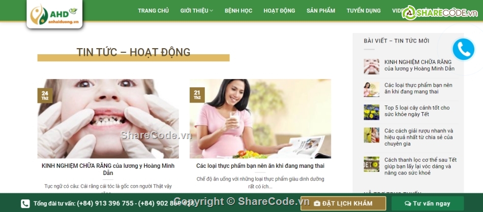 web phòng khám nha khoa,web công ty dược phẩm,web giới thiệu công ty,web phòng khám đông y,web giới thiệu các sản phẩm