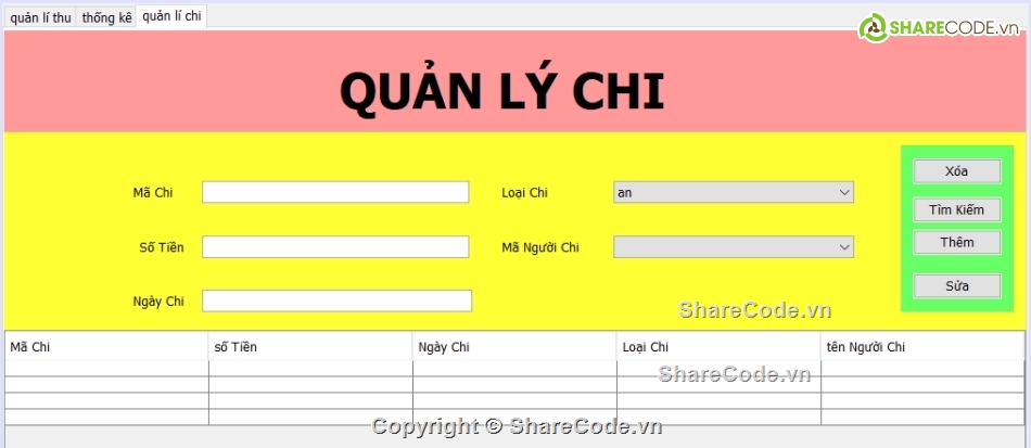 Code JavaSwing,Code Quản lý Thu Chi,Full Code Java 4,java,hệ thống quản lí,java swing