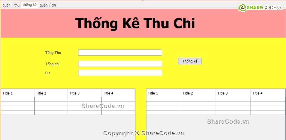 Code JavaSwing,Code Quản lý Thu Chi,Full Code Java 4,java,hệ thống quản lí,java swing