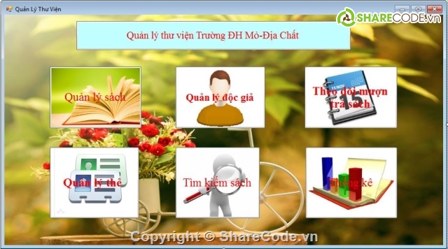 Phần mền quản lý,Quản lý thư viện,Thư viện,source code quản lý thư viện