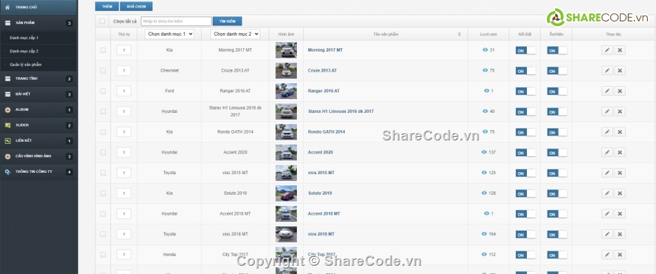 code web bán hàng chuẩn seo,website bán oto,website cửa hàng kinh doanh oto,showrom xe hơi,website kinh doanh xe,full code website php