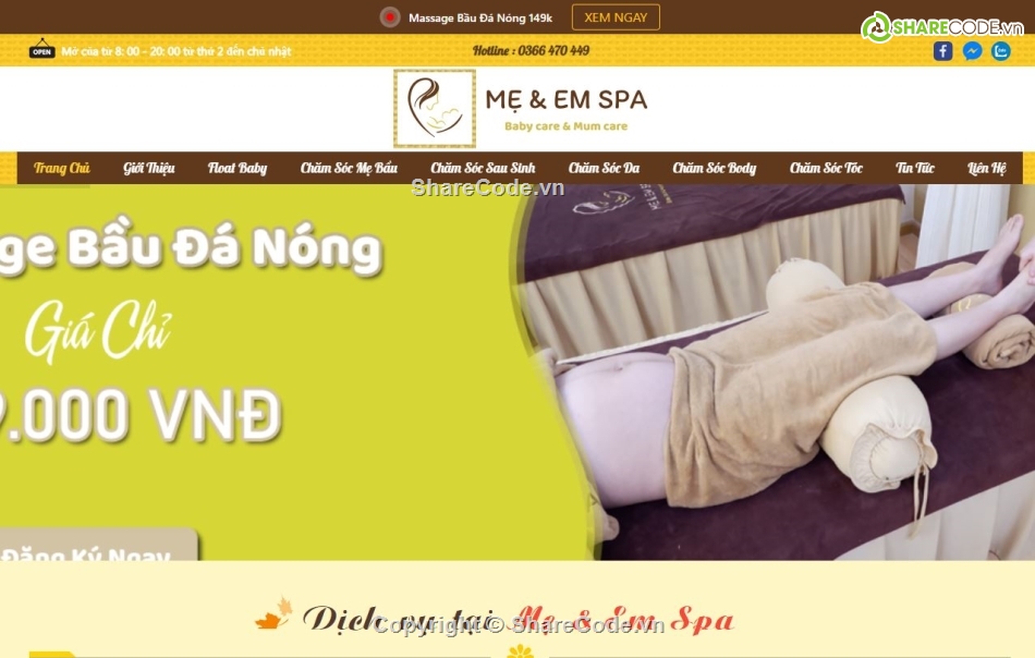 website spa làm đẹp,website spa mẹ và bé,website làm đẹp,website chăm sóc sắc đẹp