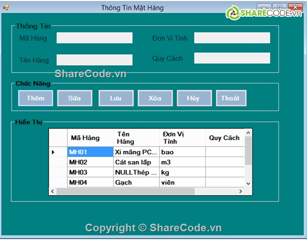 window form,quản lý kho,quan ly kho hang,quản lý kho hang,quản lý hàng hóa