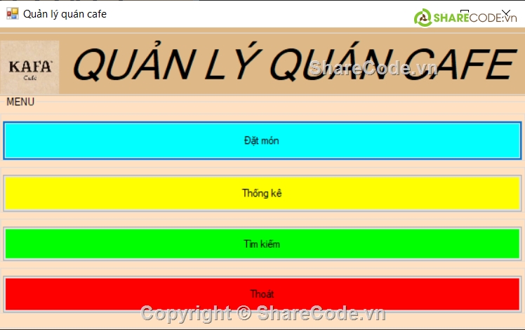 WCF,Quản Lý Quán Cafee,c# quản lý quán cafe