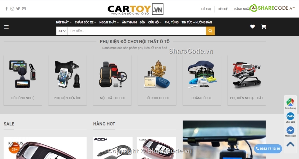 web bán phụ kiện,phụ kiện xe hơi,code Shop bán phụ kiện xe hơi