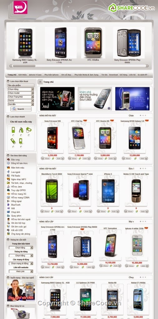 Lỗi điện thoại,Mua bán điện thoại,Danh bạ điện thoại,Bán điện thoại,Source code bán điện thoại đẹp,code Shop điện thoại