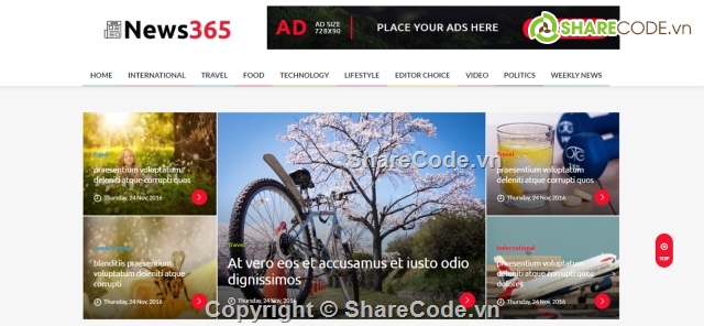 web tin tức,code tin tức,website báo chí,newspaper theme,source code web tin tức,Web tin tức New 365