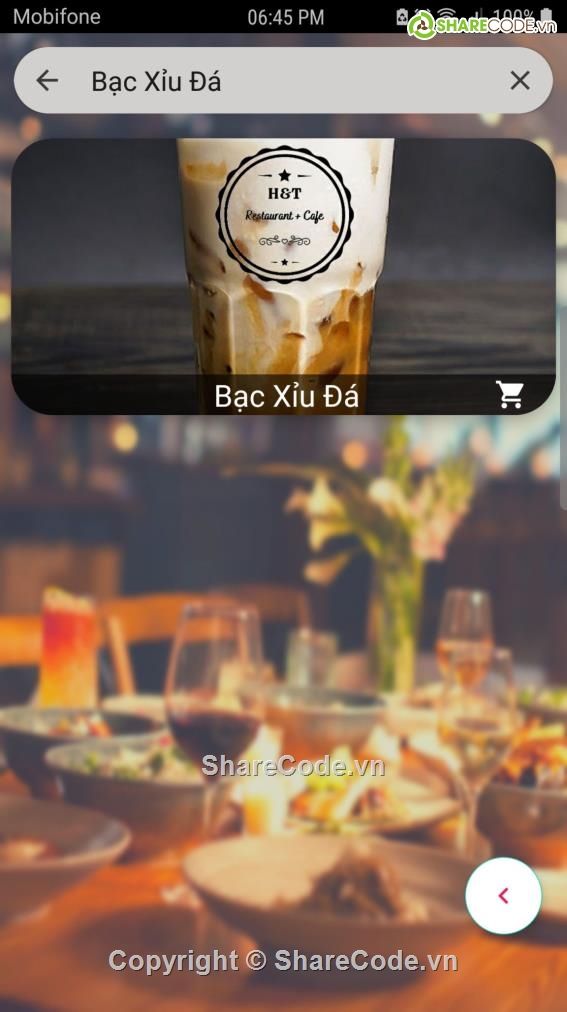 ứng dụng gọi món ăn,Ứng dụng order coffee,Code order coffee,ứng dụng android,full code