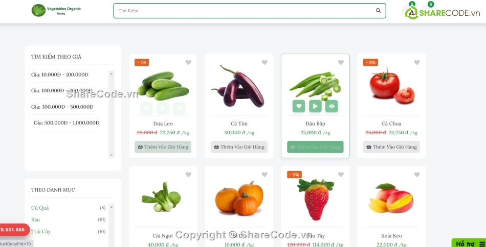 App Android bán thực phẩm,code Java bán thực phẩm,App hệ thống Vegetable