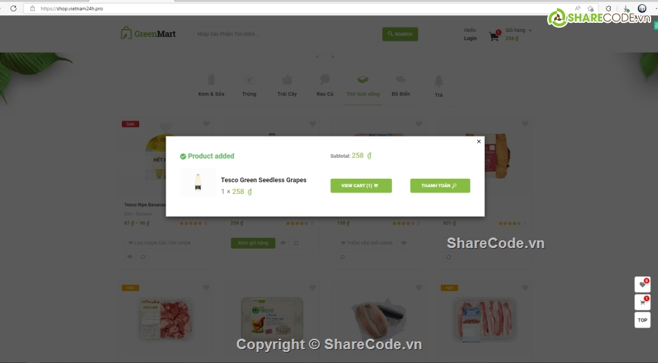 web bán rau quả,Web bán rau quả,Đồ án Web bán rau quả,Code Web bán hàng thực phẩm