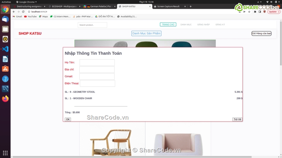code website bán ghế php laravel,Code bán ghế laravel,web bán nội thất laravel vuejs,Code web bán bàn ghế
