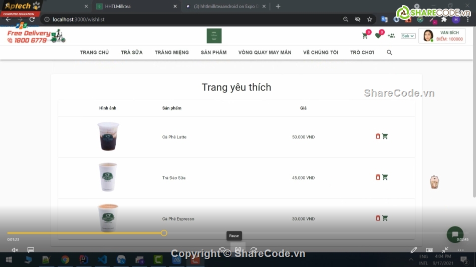 Code java web trà sữa,code web trà sữa,source code trà sữa