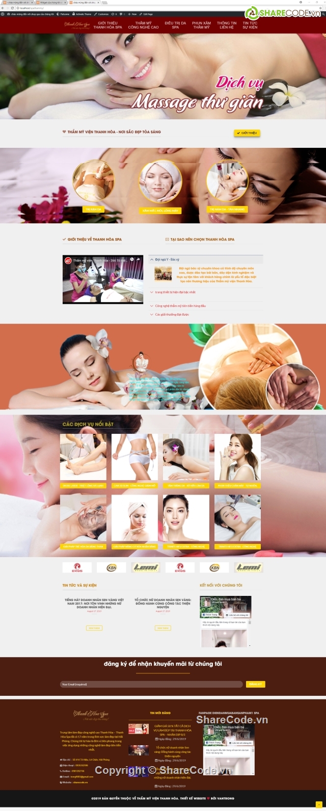 website spa làm đẹp,thẩm mỹ viện spa,Code web spa,web giới thiệu thẩm mỹ viện