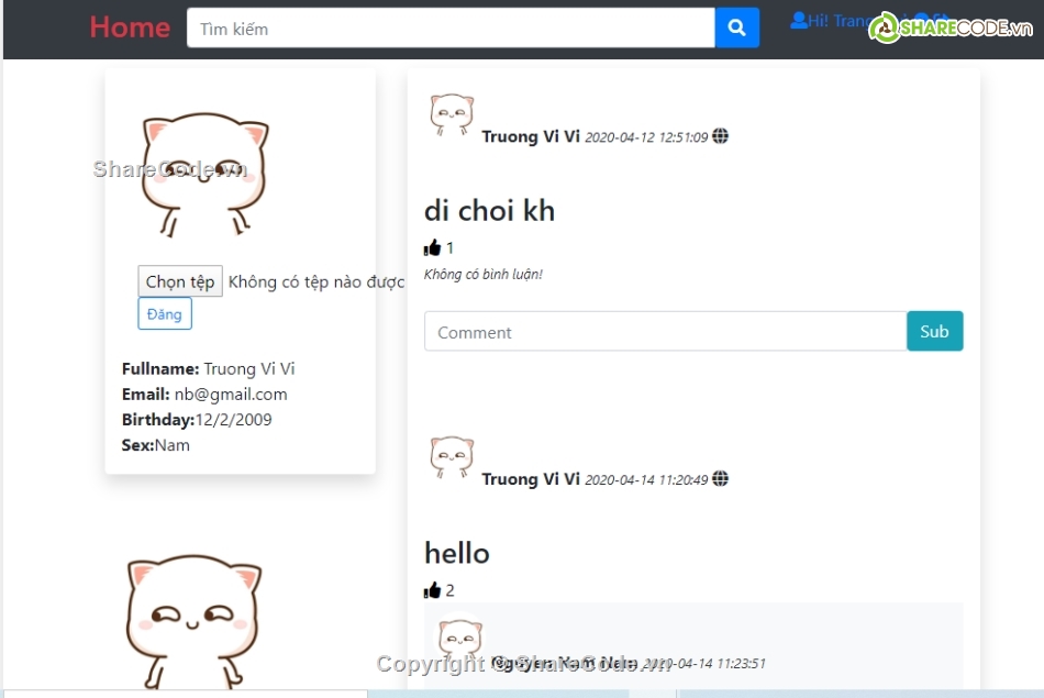 chat mạng xã hội,mạng xã hội,code Web mạng xã hội,Web mạng xã hội