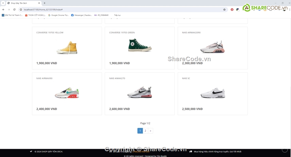 Bán giày,giao diện web bán giày đẹp,website bán giày