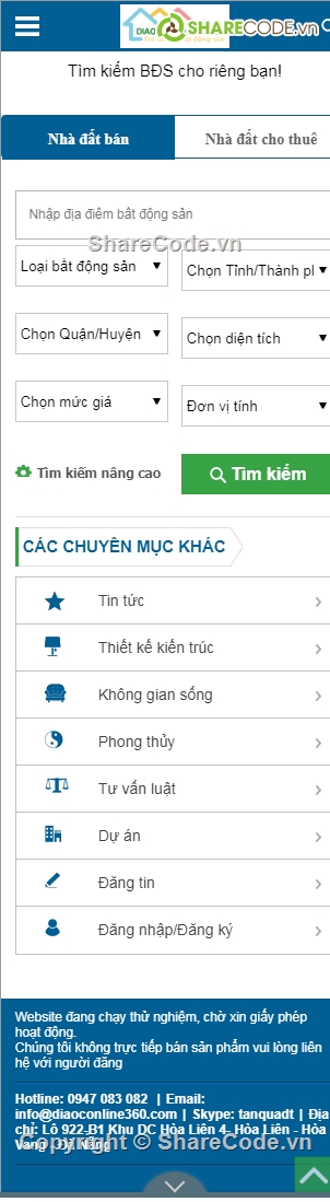 Code bất động sản,web bất động sản,bất động sản,website địa ốc,code web bất động sản,Full web Bất Động Sản