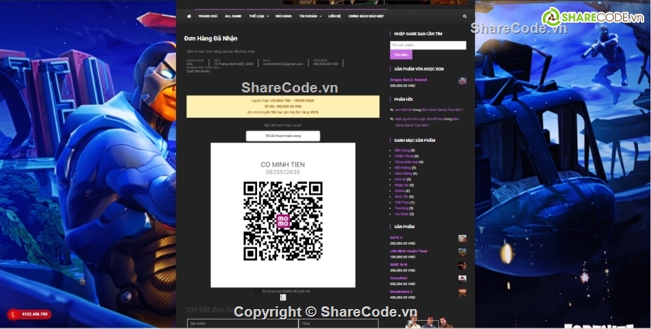full báo cáo và slide,code wordpress,Full code website bán game,code website bán game