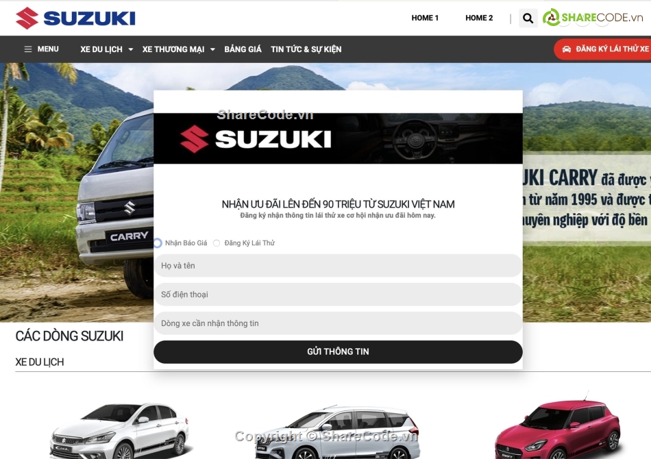 Website bán hàng,bán hàng ô tô,ô tô,Web ô tô,Website bán hàng ô tô,website suzuki