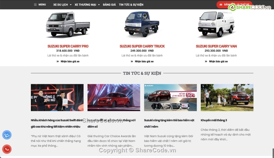 Website bán hàng,bán hàng ô tô,ô tô,Web ô tô,Website bán hàng ô tô,website suzuki