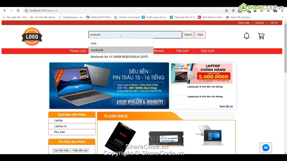 Website Bán Laptop,Code Website Bán Laptop,Website Bán Laptop Spring boot