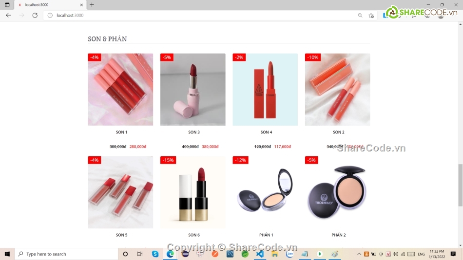 Web bán hàng NodeJS,full code web bán mỹ phẩm,code web bán mỹ phẩm,code web mỹ phẩm