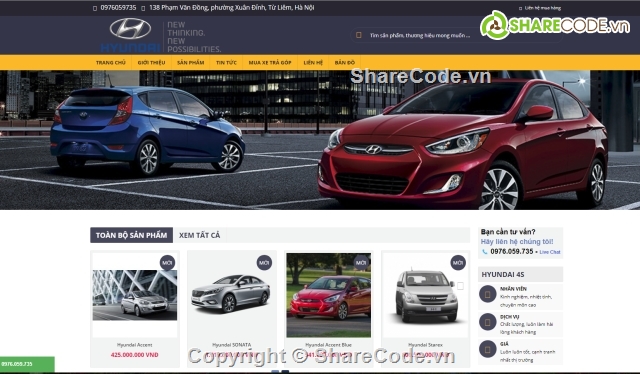 demo website bán ô tô,website ô tô,full code bán xe ô tô,share code web showroom ô tô