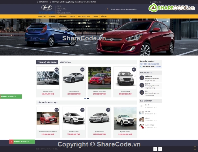 demo website bán ô tô,website ô tô,full code bán xe ô tô,share code web showroom ô tô