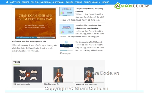 code chia sẻ tài liệu,website y học,code y học,theme y học,website chia sẻ tài liệu y học