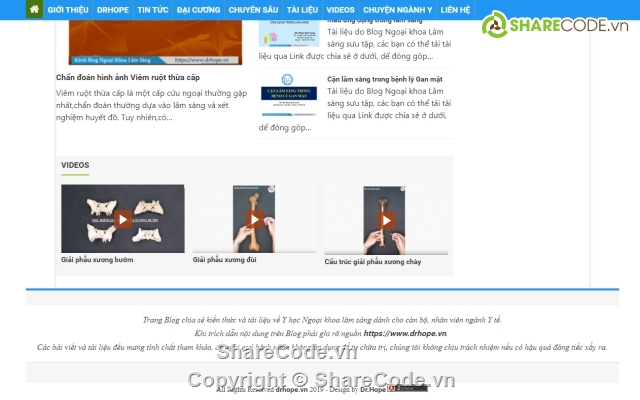 code chia sẻ tài liệu,website y học,code y học,theme y học,website chia sẻ tài liệu y học