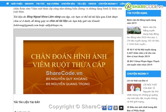 code chia sẻ tài liệu,website y học,code y học,theme y học,website chia sẻ tài liệu y học