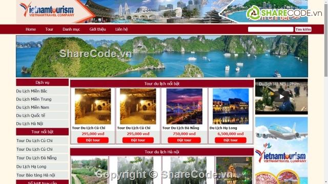 web dat tour,website đặt tour,website du lịch,share code du lịch,web giới thiệu tour du lịch