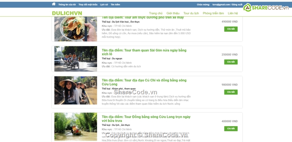 Web du lịch,php thuần,web php